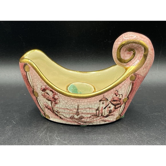 Set Of 2 Vtg. Signed Veneto Flair Gondola Candlestick Holders-Made In Italy-1978 - Picture 6 of 10